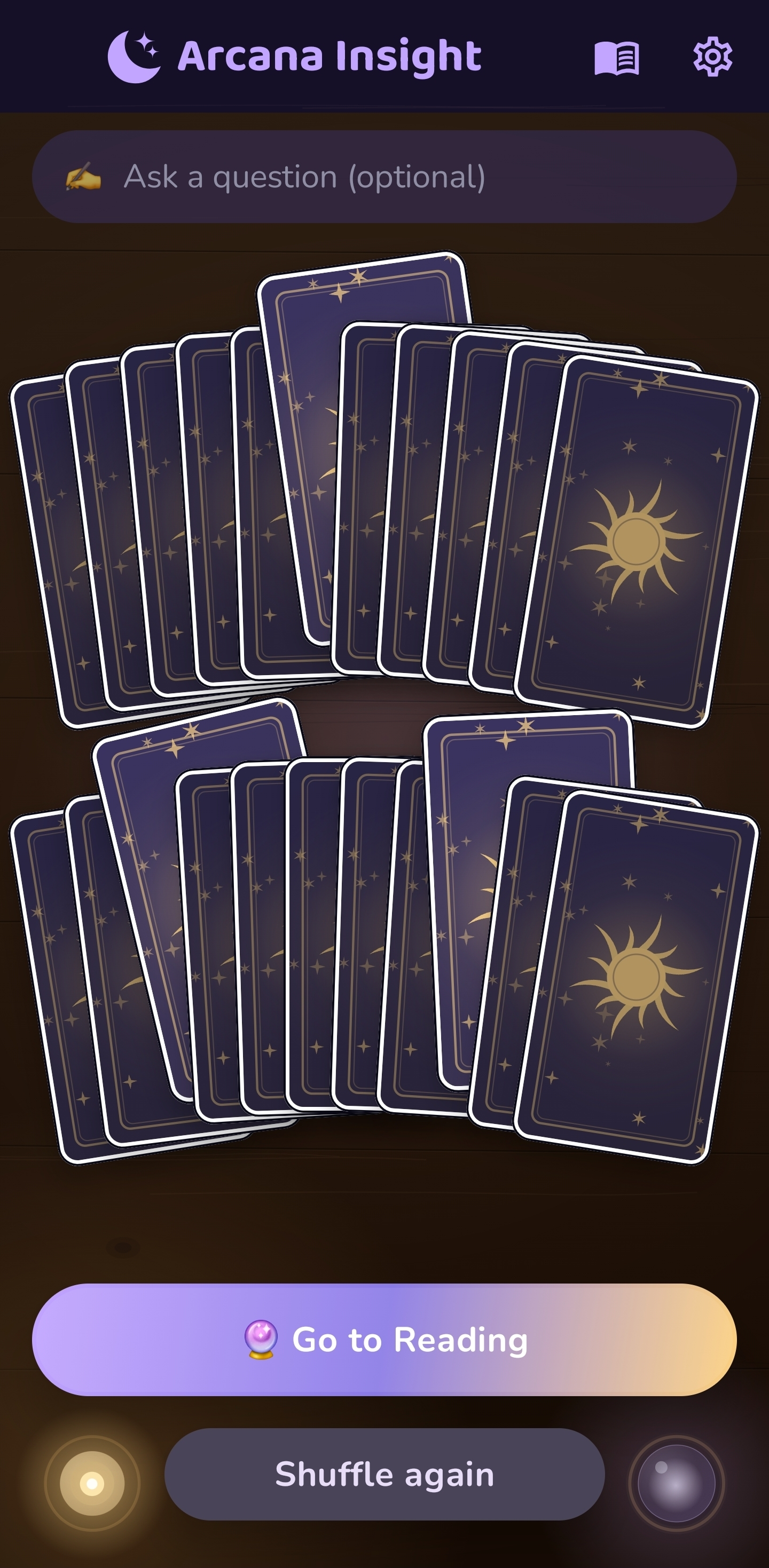 Shuffled deck
