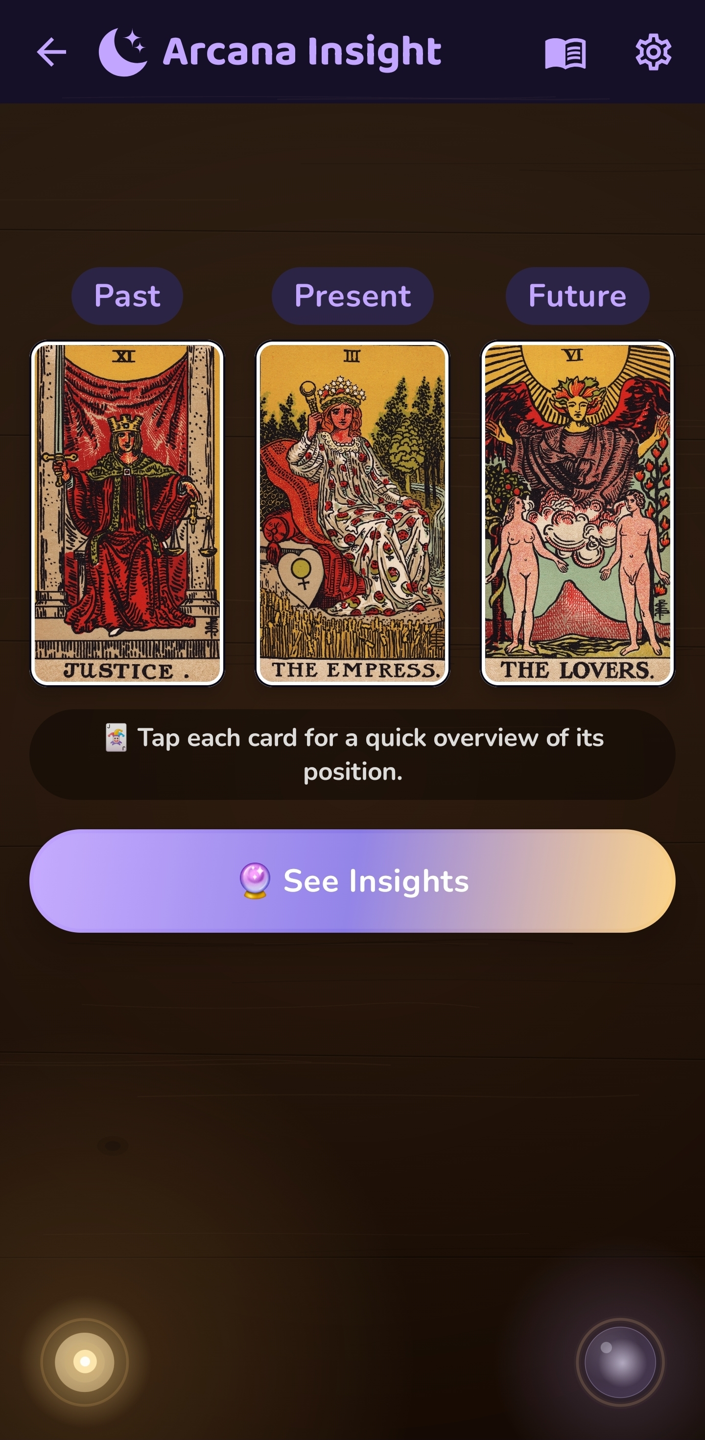 Three card reading